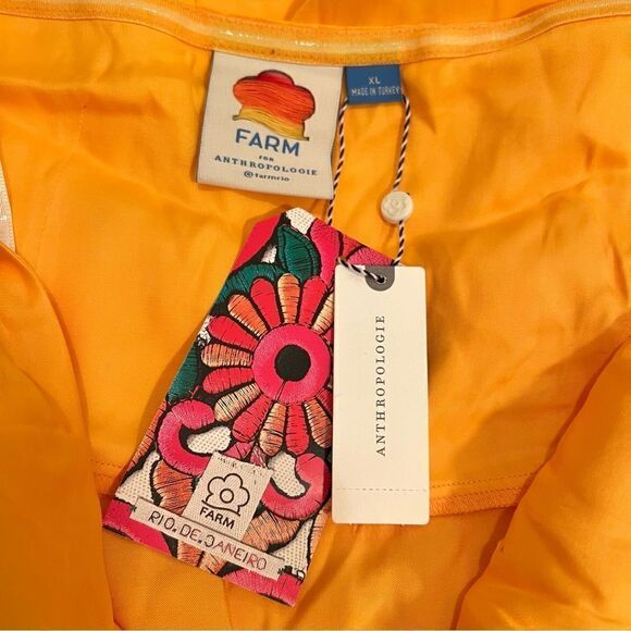 Farm x Anthropologie Halter Maxi Dress Farm Rio NEW Size XL - Picture 8 of 9